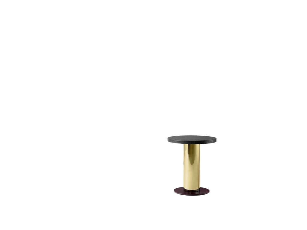 andTRADITION - Mezcla Beistelltisch - Nero Marq/Brass/Burgundy - indoor