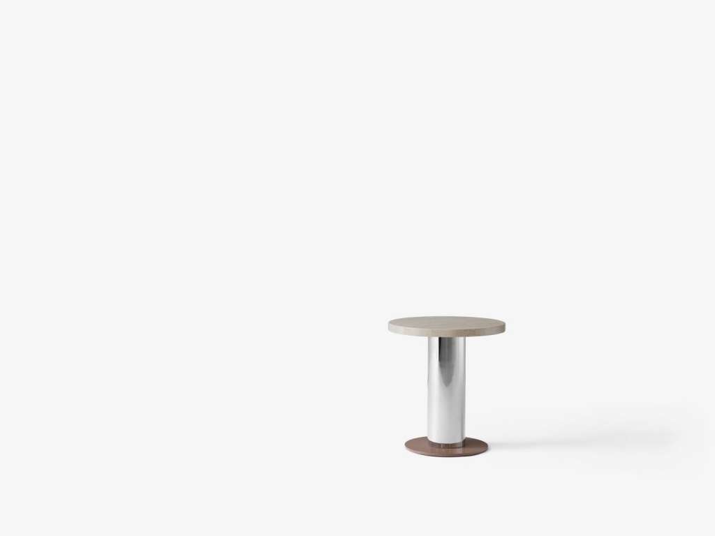 andTRADITION - Mezcla Beistelltisch - Travertine/Chrome/Clay - indoor