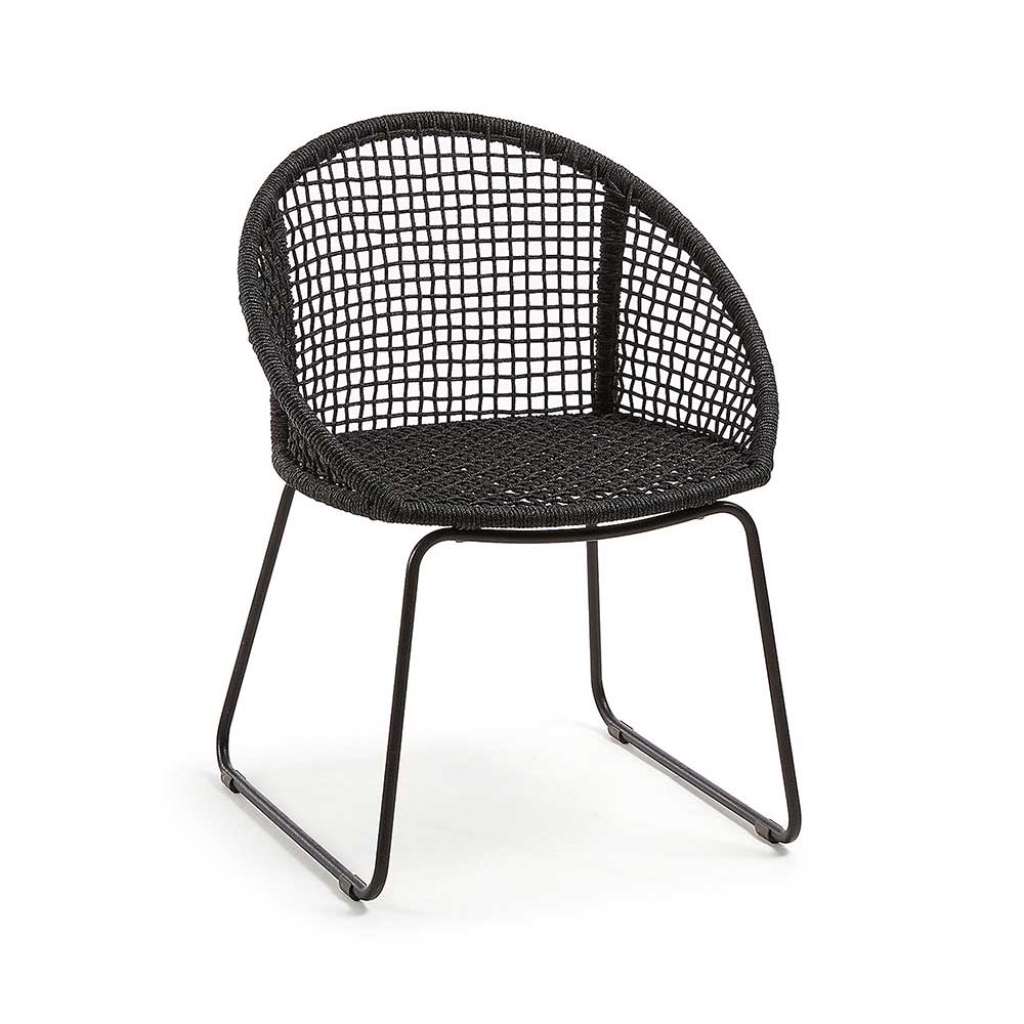 Flechtstühle in Anthrazit In- und Outdoor geeignet (2er Set)
