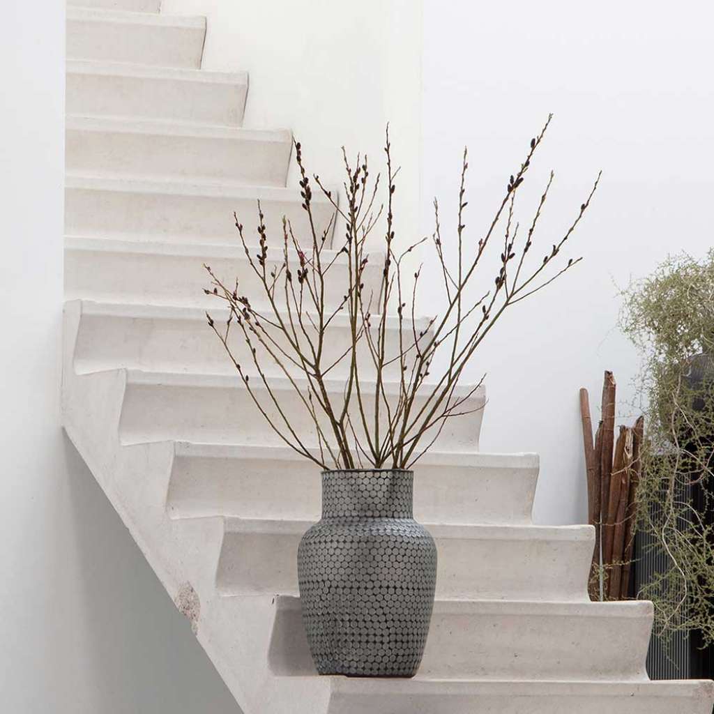Deko Vase in Schwarz Vintage Design