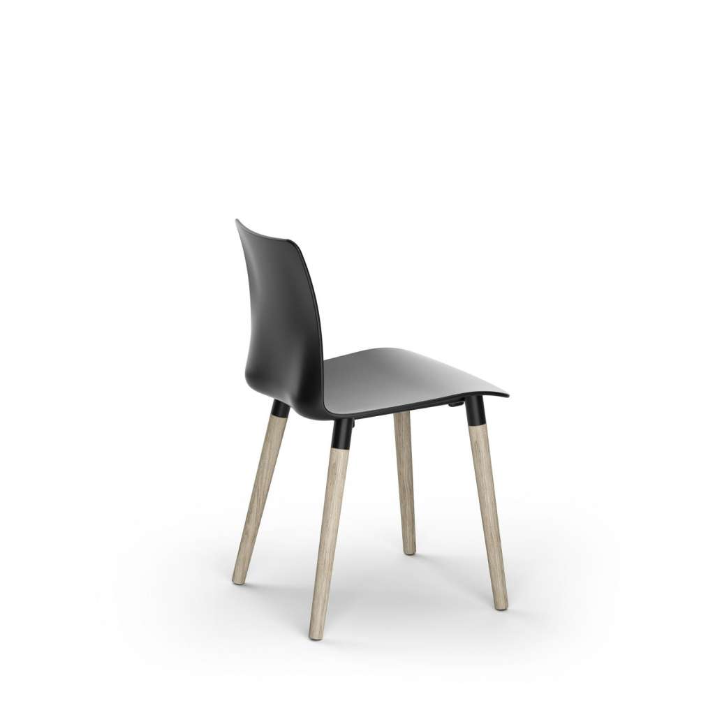 Randers + Radius - Mood Wood Stuhl - light grey - Gestell weiße Eiche - indoor