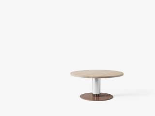 andTRADITION - Mezcla Couchtisch - Oak/Chrome/Clay - Ø80 cm - indoor