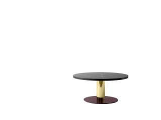 andTRADITION - Mezcla Couchtisch - Nero Marq/Brass/Burgundy  - Ø80 cm - indoor