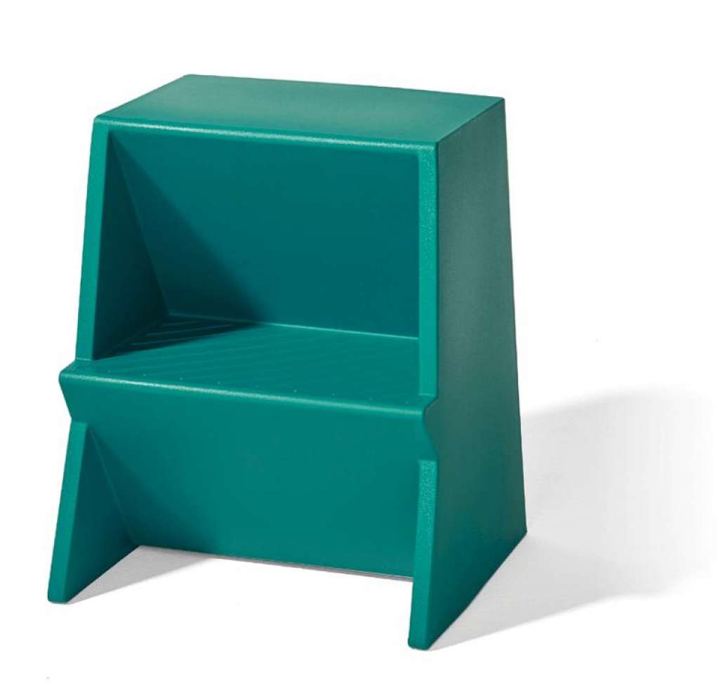 Richard Lampert - Mono Tritthocker - wasserblau - indoor