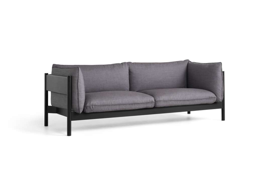 HAY - Arbour 3 Sitzer Sofa - Remix 266 - Gestell Buche schwarz lackiert - indoor