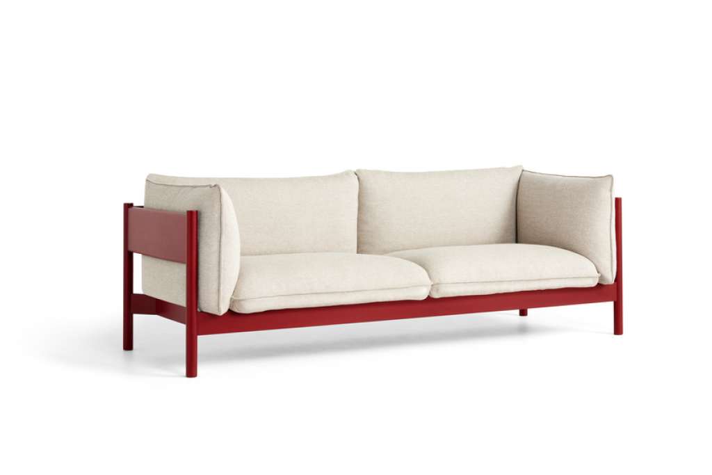 HAY - Arbour 3 Sitzer Sofa - Hallingdal 220 - Gestell Buche wein rot lackiert - indoor