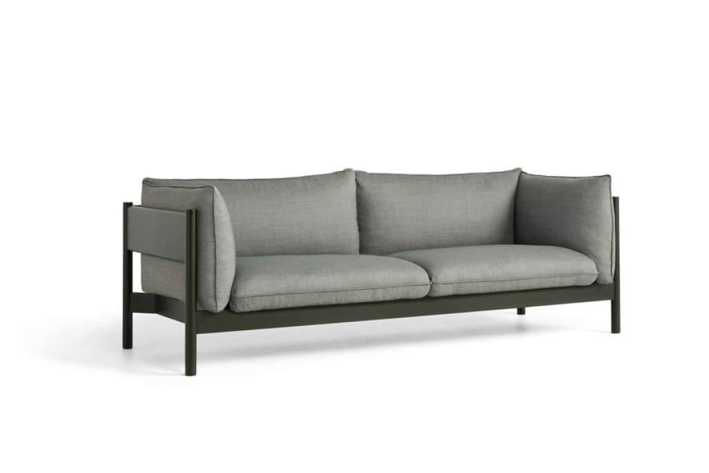 HAY - Arbour 3 Sitzer Sofa - Atlas 931 - Gestell Buche grün lackiert - indoor