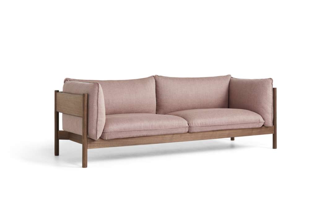 HAY - Arbour 3 Sitzer Sofa - Re-wool 648 - Walnuss geölt und gewachst - indoor