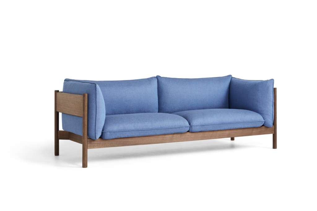 HAY - Arbour 3 Sitzer Sofa - Re-wool 758 - Walnuss geölt und gewachst - indoor