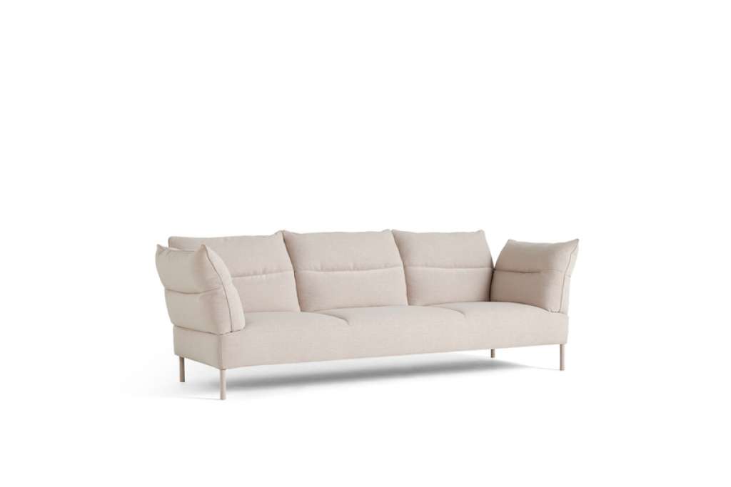 HAY - Pandarine 3 Sitzer Sofa flache Armlehnen - Mode 026 - Walnuss geölt - indoor