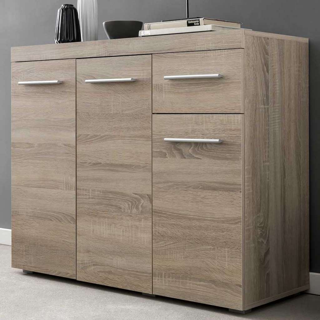 Wohnzimmer Kommode in Sonoma Eiche 105 cm breit