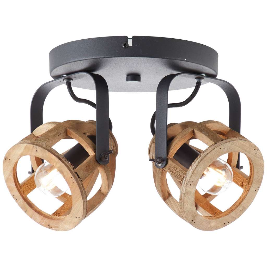 home24 Deckenleuchte Matrix Wood II