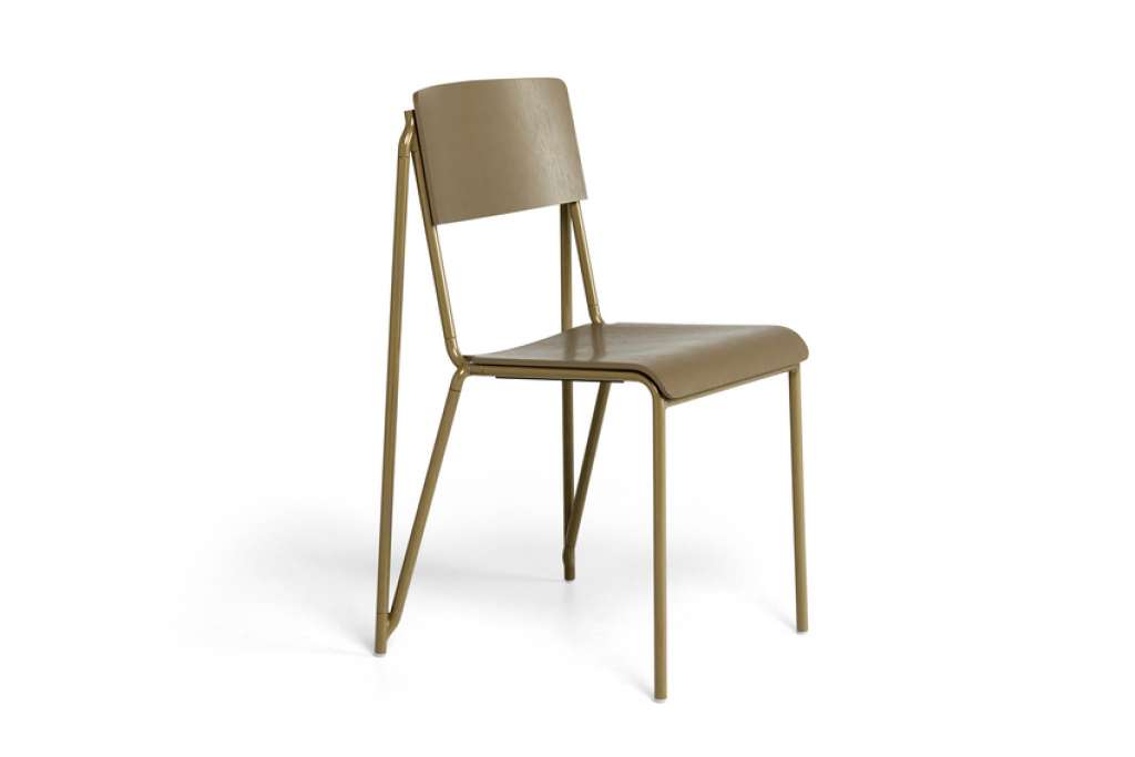 HAY - Petit Standard Stuhl - Schale Eichenfurnier clay - Gestell clay - indoor