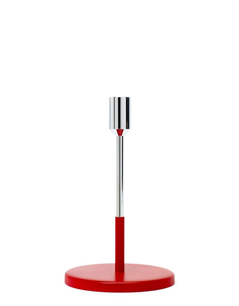 Serax - Kerzenhalter - H 19cm - silber/rot - indoor