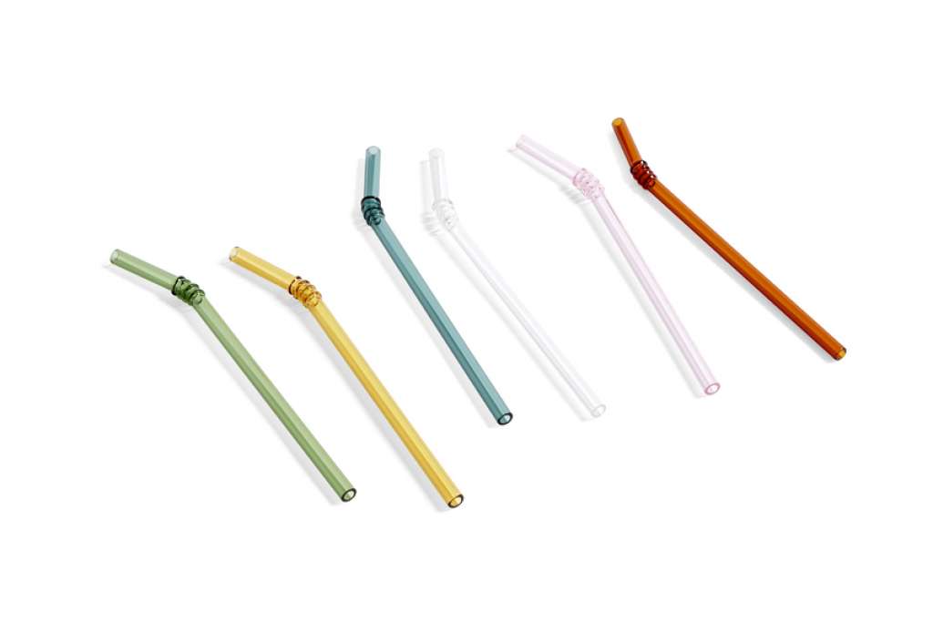HAY - Sip Glasstrohhalme 6er Set - swirl - indoor