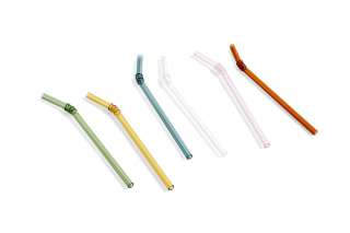 HAY - Sip Glasstrohhalme 6er Set - swirl - indoor
