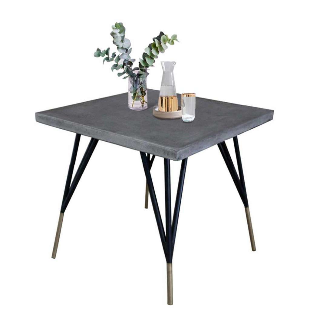 Sofatisch in Beton Grau und Schwarz modern