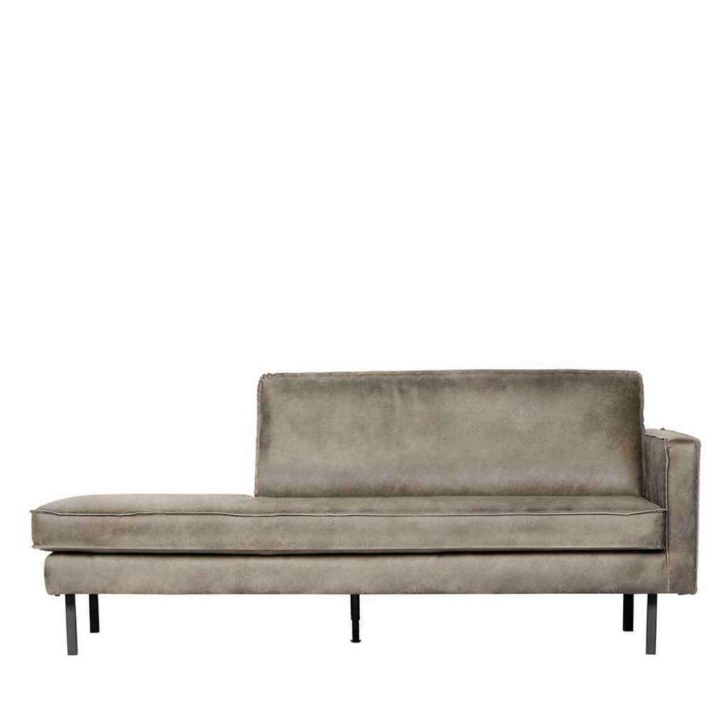 Kunstleder Couch in Grau Armlehne rechts