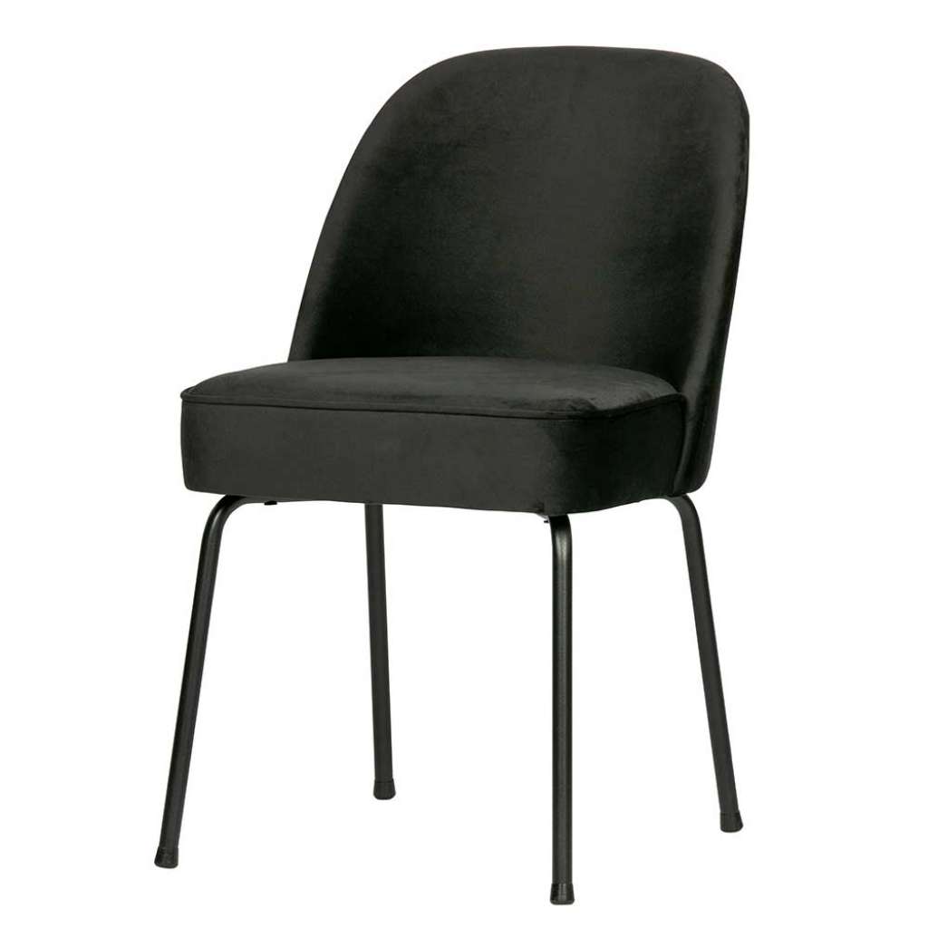 Esstisch Stühle in Schwarz Samt 50 cm Sitzhöhe (2er Set)