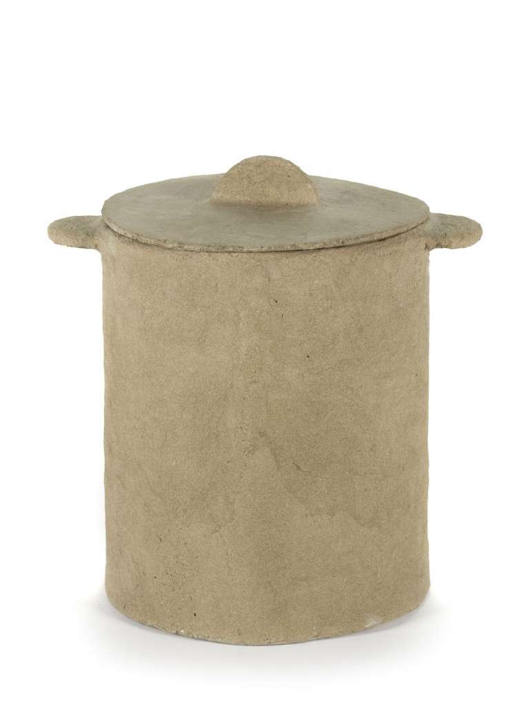 Serax - Marie Papier Mache Korb + Deckel - beige - indoor
