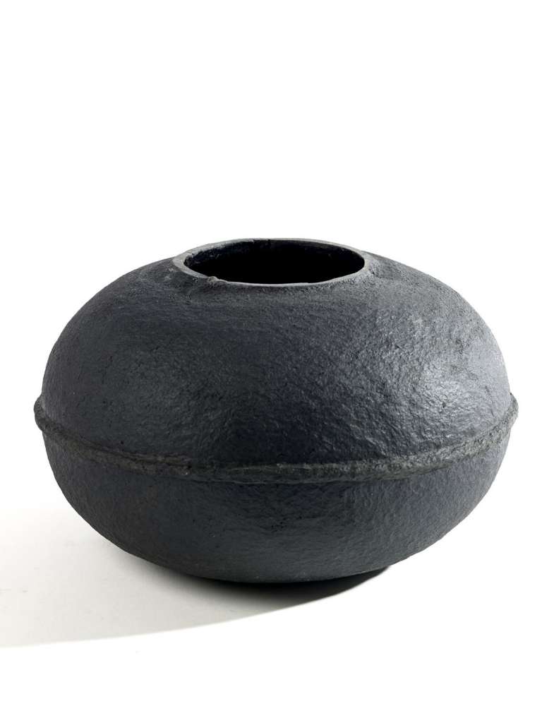 Serax - Paperpulp Vase oval - schwarz - indoor