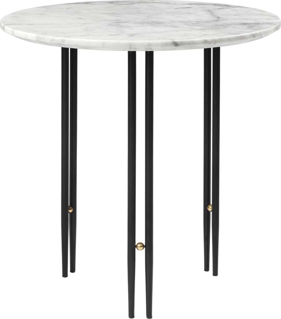 Gubi - IOI CoffeeTable Ø50 cm - Gestell schwarz - White Carrara Marble - indoor