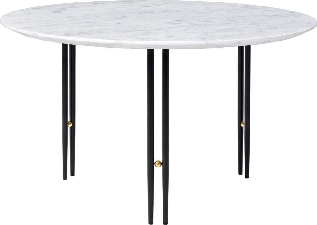 Gubi - IOI CoffeeTable Ø70 cm - Gestell schwarz - White Carrara Marble - indoor