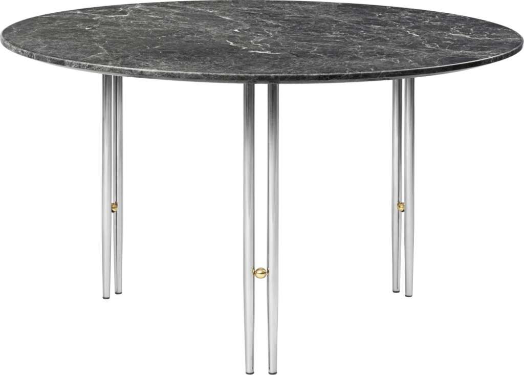 Gubi - IOI CoffeeTable Ø70 cm - Gestell verchromt - Grey Emperador Marble - indoor