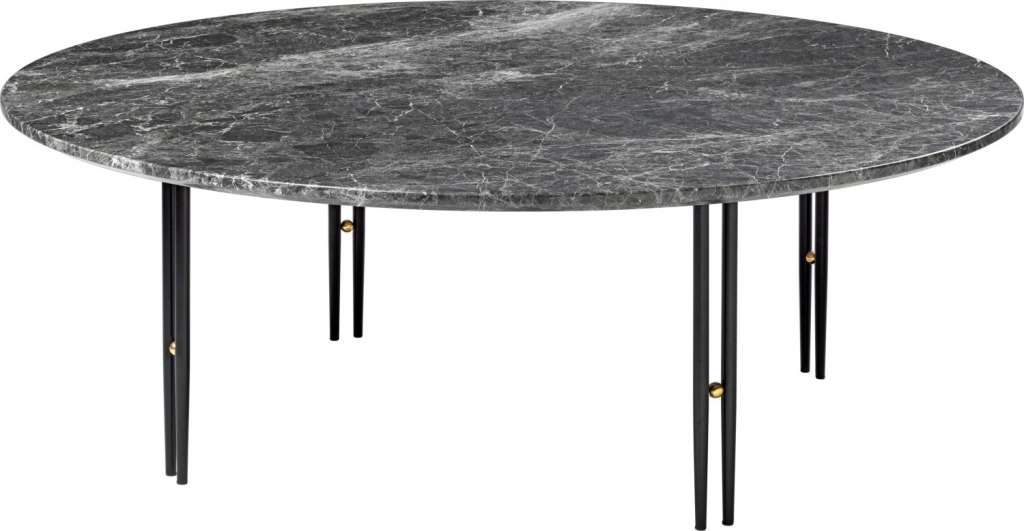 Gubi - IOI CoffeeTable Ø100 cm - Gestell schwarz - Grey Emperador Marble - indoor