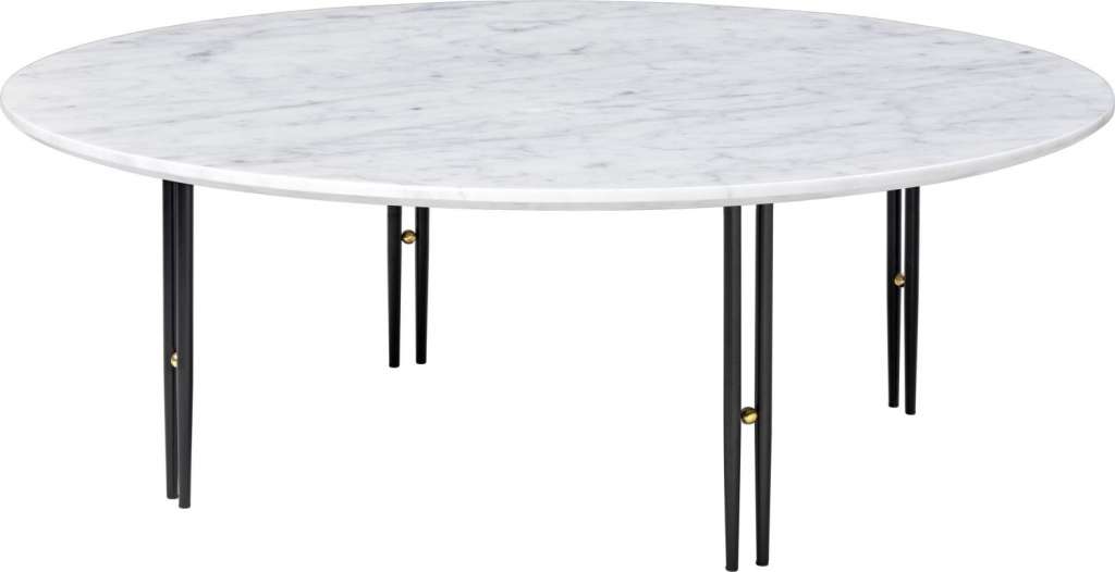 Gubi - IOI CoffeeTable Ø100 cm - Gestell schwarz - White Carrara Marble - indoor