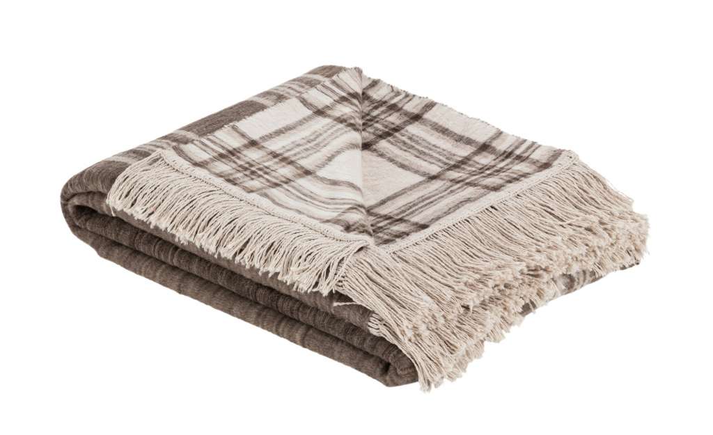 LAVIDA Jacquard-Plaid  Karo ¦ braun ¦ 60% Baumwolle, 40% Polyacryl    ¦ Maße (cm): B: 130 Heimtextilien > Kuscheldecken - Höffner