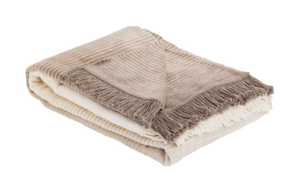 LAVIDA Jacquard-Decke  Flow ¦ beige ¦ 60% Baumwolle, 40% Polyacryl ¦ Maße (cm): B: 150 Heimtextilien > Kuscheldecken - Höffner