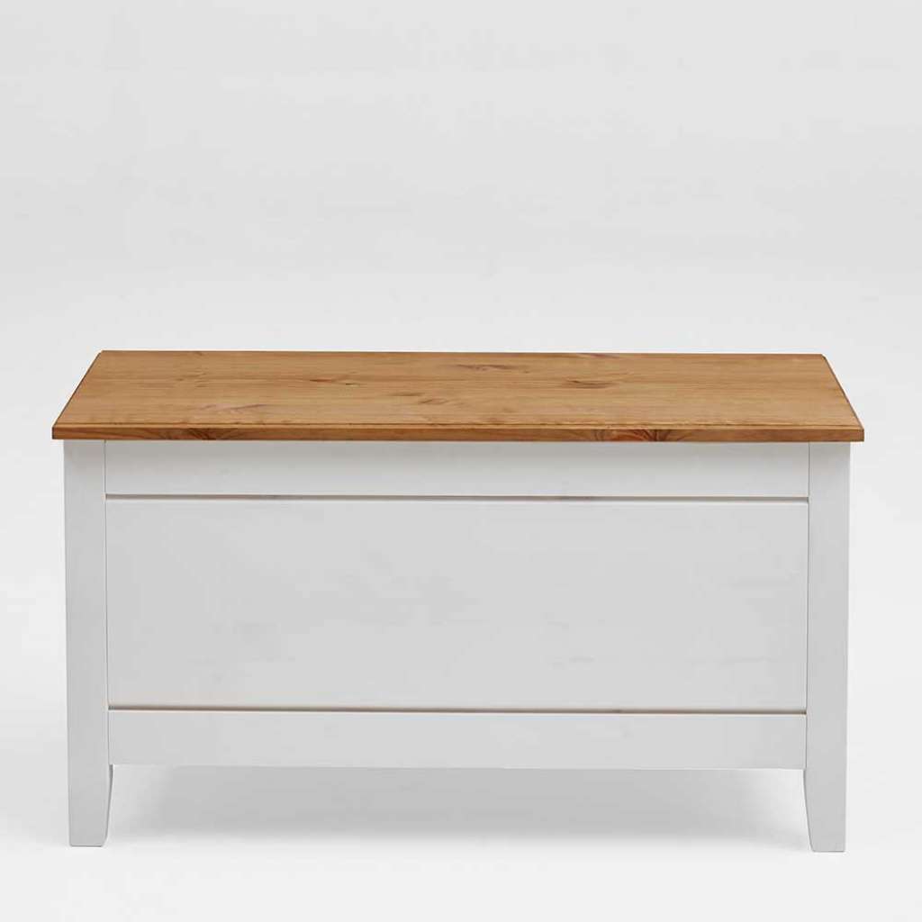 Holztruhe in Weiß Kiefer massiv gebeizt und geölt