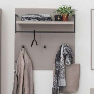 Hängegarderobe in Taupe und Anthrazit 80 cm hoch