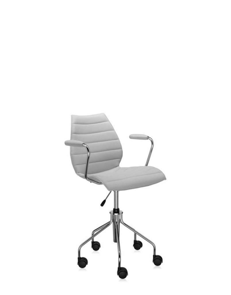Kartell - Maui Soft Drehstuhl - mit Armlehnen - Trevira beige - indoor