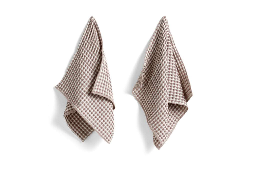 HAY - Twist Küchenhandtuch 4er Set - burgundy - indoor