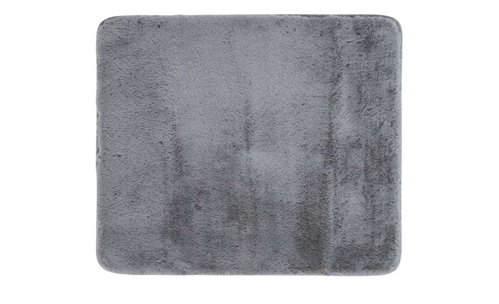 HOME STORY Badteppich  Angora ¦ grau ¦ 100% Polyester ¦ Maße (cm): B: 55 Badtextilien und Zubehör > Badematten & Badvorleger - Höffner