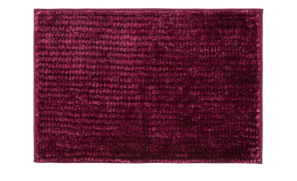 HOME STORY Badematte  Shiny ¦ rot ¦ 100% Polyester ¦ Maße (cm): B: 40 Badtextilien und Zubehör > Badematten & Badvorleger - Höffner