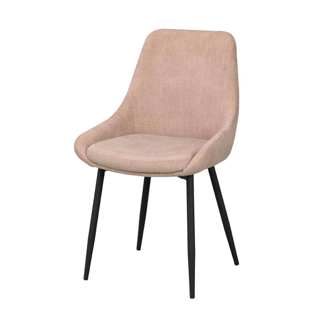 Cord Polsterstühle in Beige Skandi Design (2er Set)