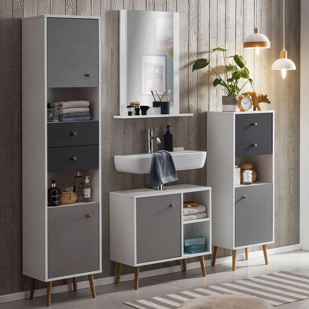home24 Badezimmerset Jonte I (4-teilig)