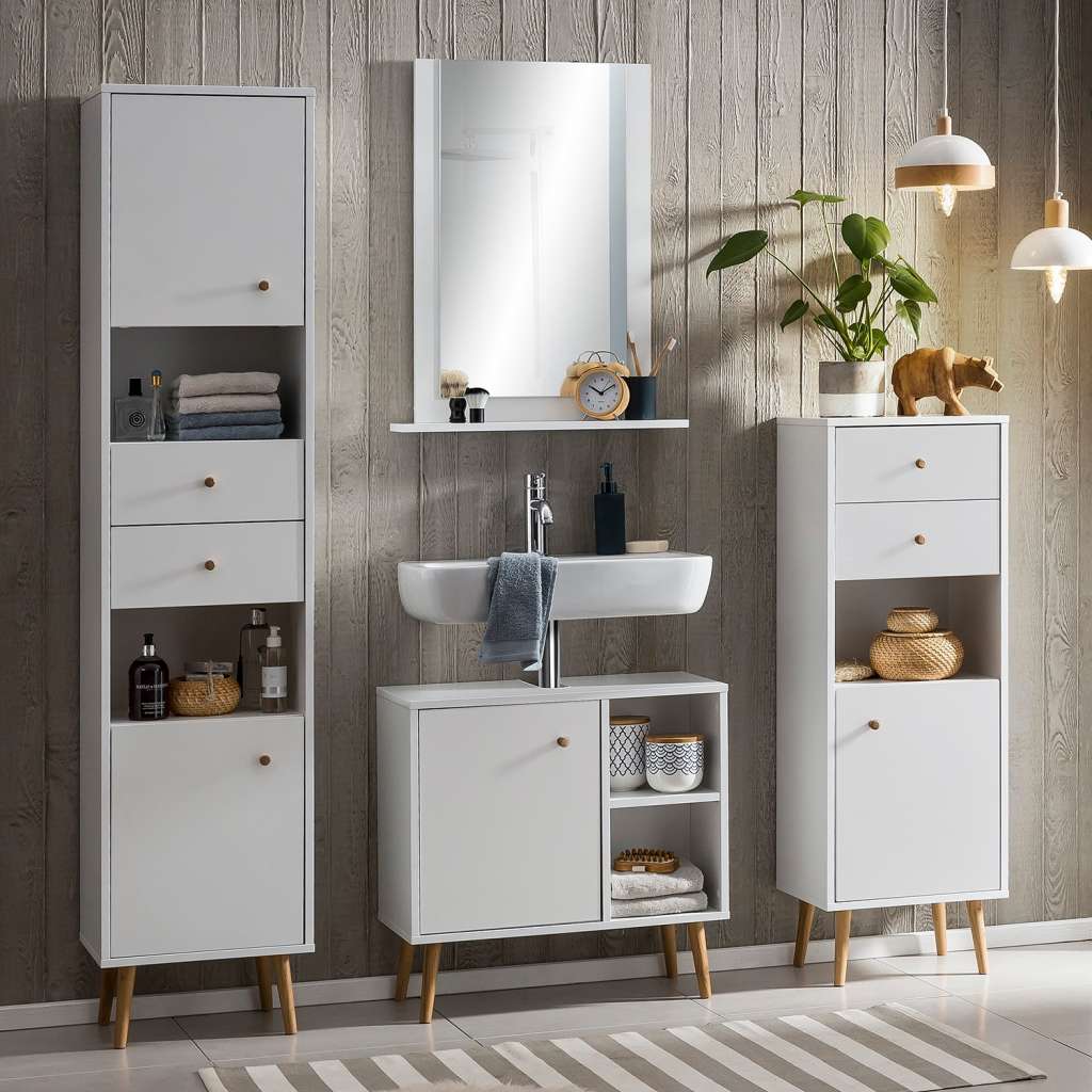 home24 Badezimmerset Jonte I (4-teilig)