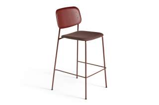 HAY - Soft Edge 10 Barhocker gepolstert - Bezug Remix 373 - Gestell fall red - indoor