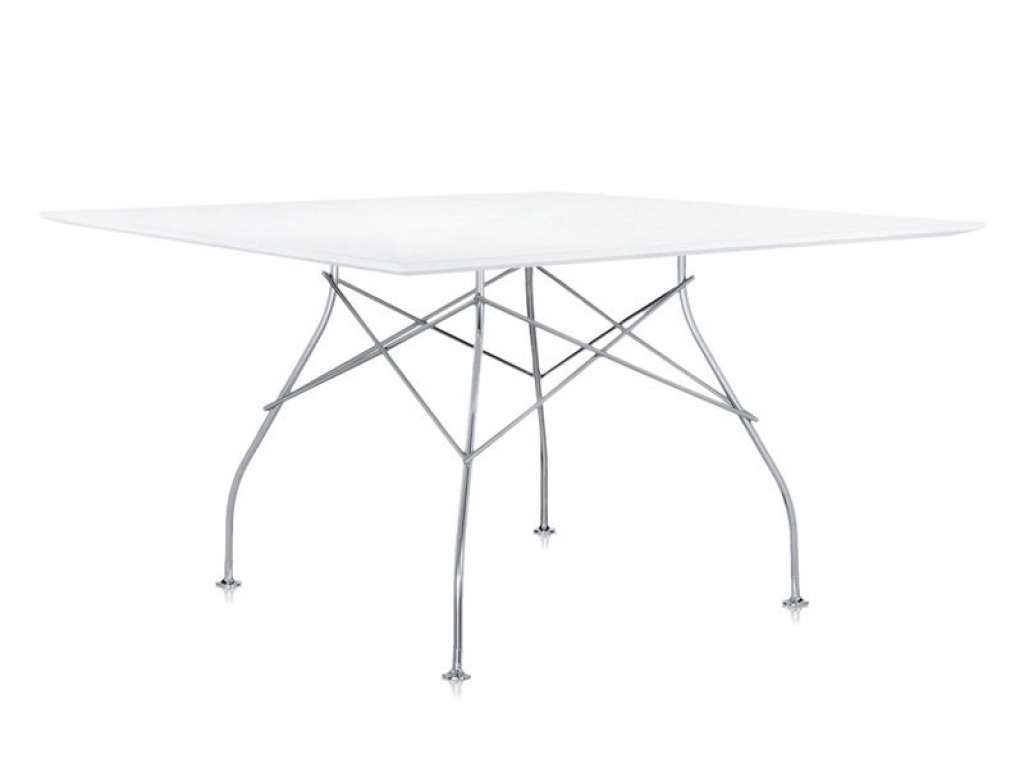 Kartell - Glossy Tisch - quadratisch - weiß - indoor