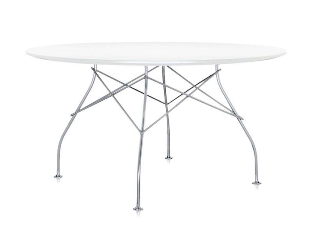 Kartell - Glossy Tisch - rund - weiß - indoor
