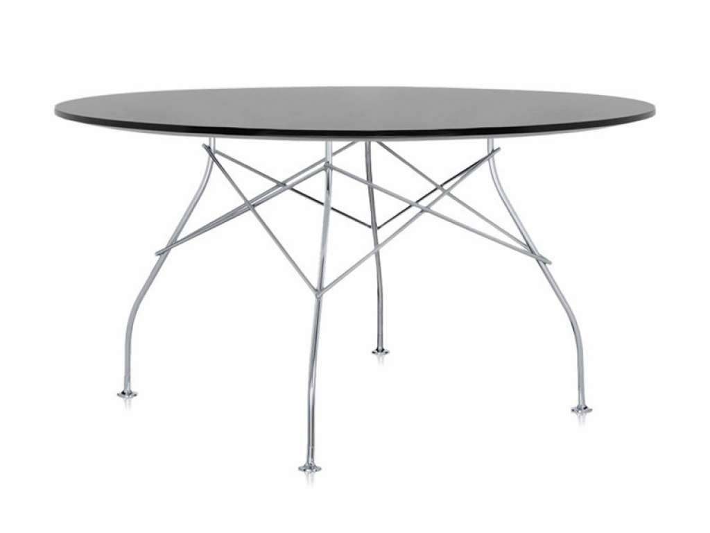 Kartell - Glossy Tisch - rund - schwarz - indoor