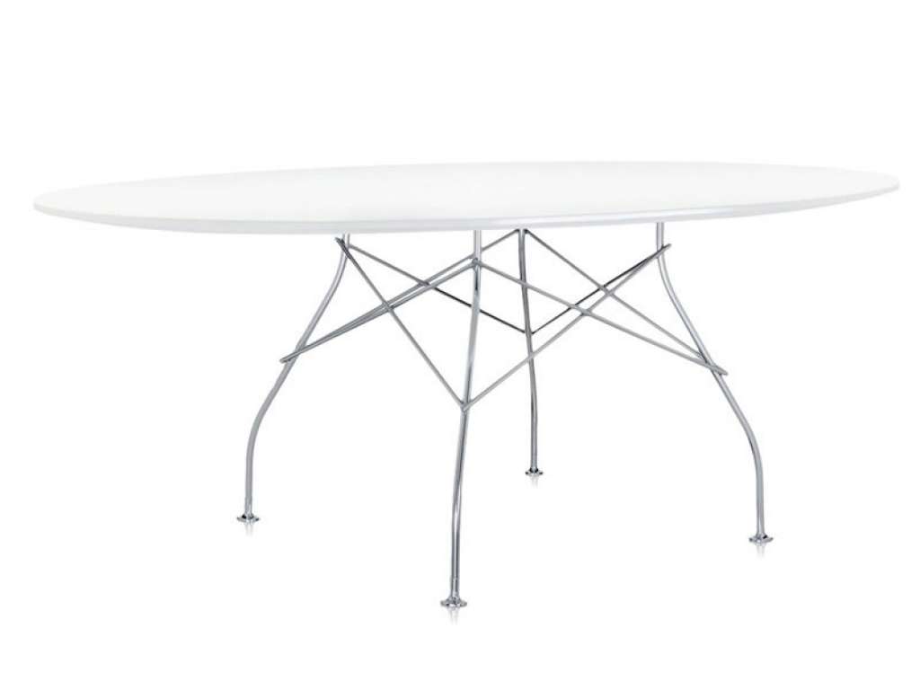 Kartell - Glossy Tisch - oval - weiß - indoor