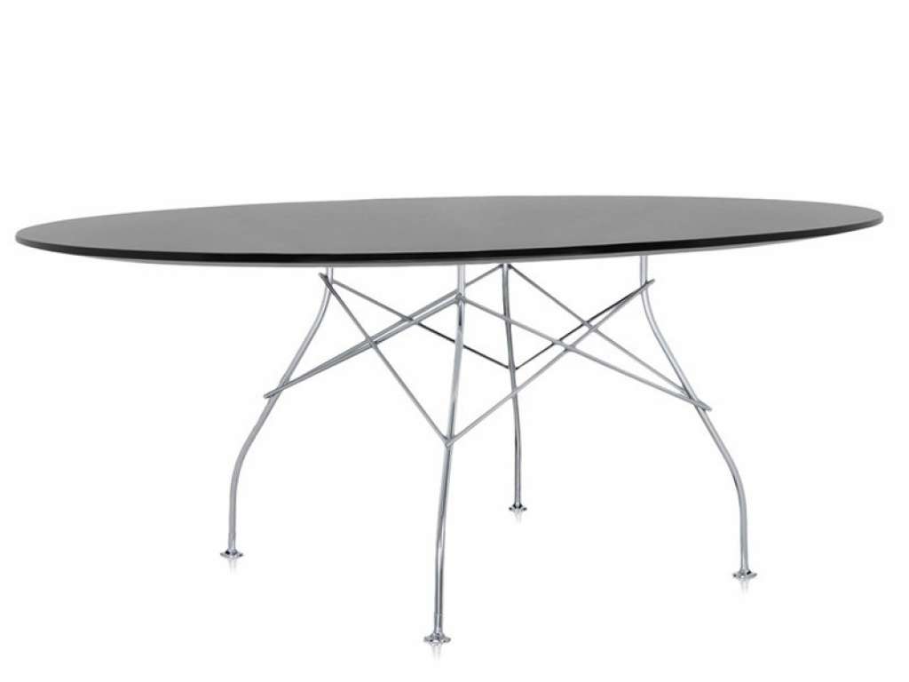 Kartell - Glossy Tisch - oval - schwarz - indoor