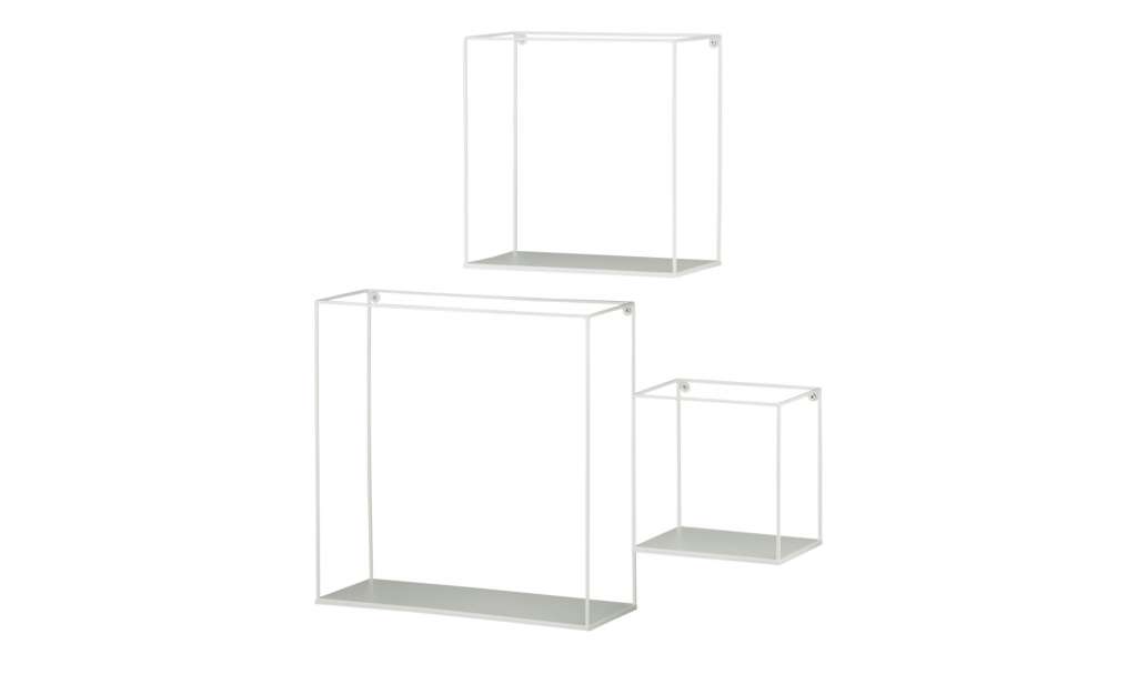 Wandregal, 3er-Set ¦ weiß ¦ Maße (cm): B: 40 H: 40 T: 15 Regale > Bücherregale - Höffner