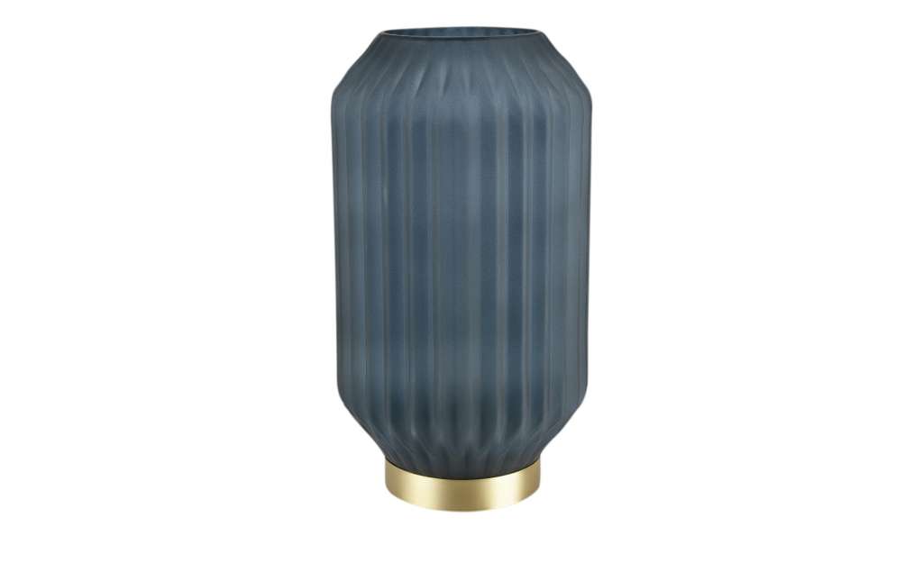LED Windlicht ¦ blau ¦ Metall, Glas  ¦ Maße (cm): H: 26 Ø: 14 Dekoration > Laternen & Windlichter - Höffner