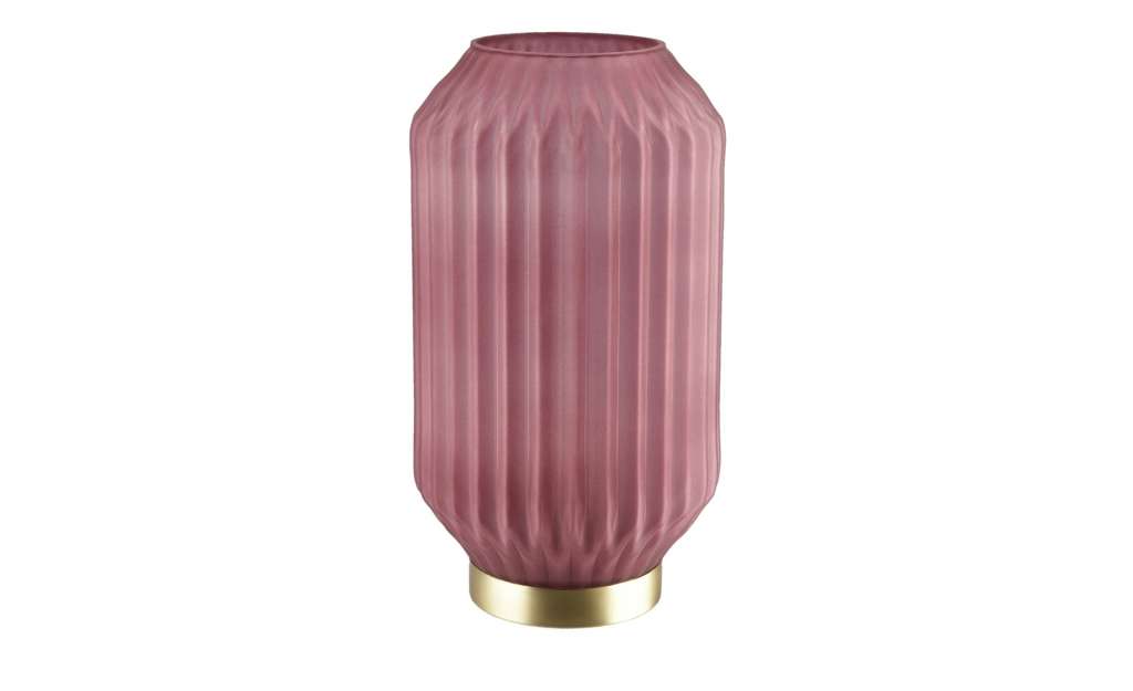 LED WIndlicht ¦ rosa/pink ¦ Glas , Metall ¦ Maße (cm): H: 26 Ø: 14 Dekoration > Laternen & Windlichter - Höffner